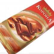 Шоколад Корона черный с целым орехом 90 гр ЭКСПОРТ фотография