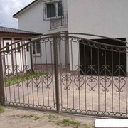 Ворота кованые металлические фотография