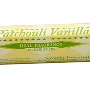Благовония (ароматические палочки) Пачули Ваниль (Patchouli Vanilla), SARATHI, 20 шт. в упаковке