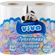 Туалетная бумага Viva 2сл 4 штуки в упаковке
