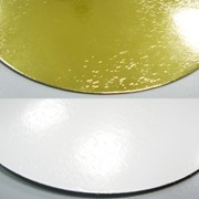 Подложка усиленная золото/жемчуг круг 280 мм фотография