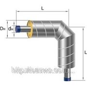 Отводы ППУ 30, 45, 60, 90 градусов в оцинкованной оболочке фото