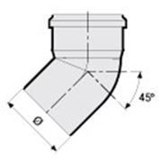 Трубы канализационные Отвод 50*45 фотография