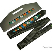 Вузький галстук з вишивкою Вищеслав 3869