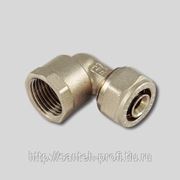 Угол обжимной с внутренней резьбой никелированный