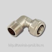 Угол обжимной с наружной резьбой никелированный