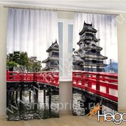 Замок в Японии арт.ТФА3373 (145х275-2шт) фотошторы (штора Сатен ТФА) фотография