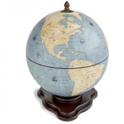 Глобус-бар настольный “Галилео“, сфера 40см, цвет голубой, Zoffoli фото