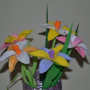 Цветы с фетра ручной работы