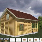 Строительство деревянных домов из клееного и оцилиндрованного бруса фото