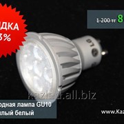 Светодиодная лампа GU10 Артикул LGGU10W5.5, теплый белый фотография