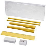 Набор Mindy: ручки шариковые, карандаши, линейка, точилка, ластик, желтый