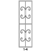 Кованая решетка для двери Вариант 1-4