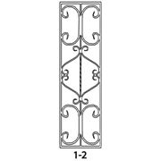 Кованая решетка для двери Вариант 1-2