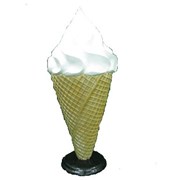 Макет рожка мягкого мороженого фото