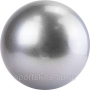 Мяч для художественной гимнастики однотонный, арт.AG-15-07, диам. 15 см, ПВХ, серебристый фотография