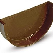 Заглушка желоба Plastmo D150 коричневая фото