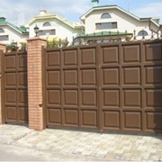 Калитка к еврозабору Шоколадка филенка сварная 2*1 м фото