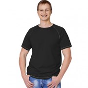 Мужская спортивная футболка StanPrint 30 Чёрный-Серый меланж S/46 фото