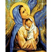 Картина стразами Дева Мария и дитя 40х50 см фотография