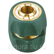 Муфта RACO Profi-Plus (шланг-шланг), латунная с покрытием TPR, 3/4 фото