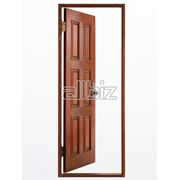 Блок дверной деревянный фото