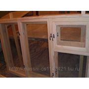 Окно деревянное для терассы и дома трехстворчатое фотография
