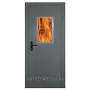 Дверь металлическая противопожарная с остеклением ДМП-EI-60-1 фото
