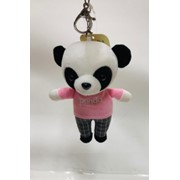 Мягкая игрушка-брелок панда в розовом свитере 15 см фотография