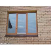 Окна из деревянного евробруса фото