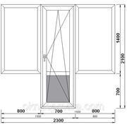 Балконный блок с двумя одностворчатыми глухими окнами 1300*1400 Rehau, двухкамерное фото