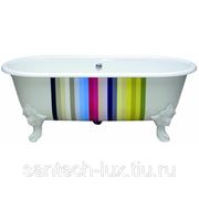 E2909-00 ванна CLEO/170x80/ окрашенная в белый цвет, на лиц. стороне вертикальые полоски 20 цветов фотография