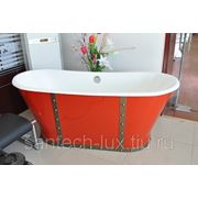 Ванна чугунная NOVIAL LUX Socorro Red/Gold 1700х680 фотография