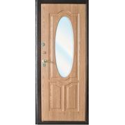Дверь С 3 (метал/МДФ) фрезеровка+зеркало 2 замка 66мм 860 L/R фотография