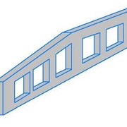 Балки двускатные железобетонные, предназначены для применения в покрытиях зданий промышленных и сельскохозяйственных предприятий. фото