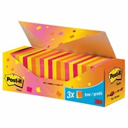 Блоки самоклеящиеся (стикер) POST-IT ORIGINAL “Неоновая радуга“ 76х76 мм, КОМПЛЕКТ 24 шт. по 100 л., фото