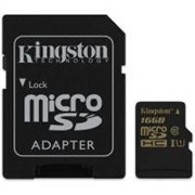 Карта памяти Kingston 16Gb microSDHC Class 10 UHS-I + SD adapter (SDCA10/16GB) фото