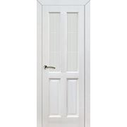 Межкомнатные двери фабрики «ПМЦ» модель М1-Надия (белый воск) остекленные фото