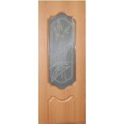 Дверь Евро-классик ПВХ, стекло Лопух фото