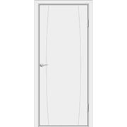 Межкомнатная шпонированая дверь (серия Флет) Тип1м6 (Белый глянец) фотография