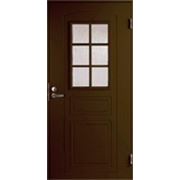 Jeld Wen финская входная дверь со стеклом, коричневая фото