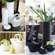 Коллекция керамики Этна: вазы и подсвечник фотография
