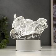 Светильник 'Гоночный мотоцикл' LED белый от сети 9,5х16х14 см