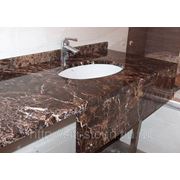 Мойка для ванной комнаты мраморная полированная 1600*450*30 фото