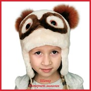 “Шапко“ Детская шапка - сова Филя из овчины фото