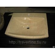 Раковина из камня (травертин, мрамор, оникс) фотография