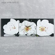 Часы настенные модульные «Белые орхидеи», 35 ×110 см фото