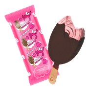 Эскимо «Время летать®» клубничное с шоколадным топингом в шоколадной глазури