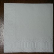 Салфетки бумажные 24х24 см. 1-слой 400л. белый