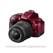 Зеркальный фотоаппарат Nikon Nikon D5200 Kit 18-55 VR красный фотография